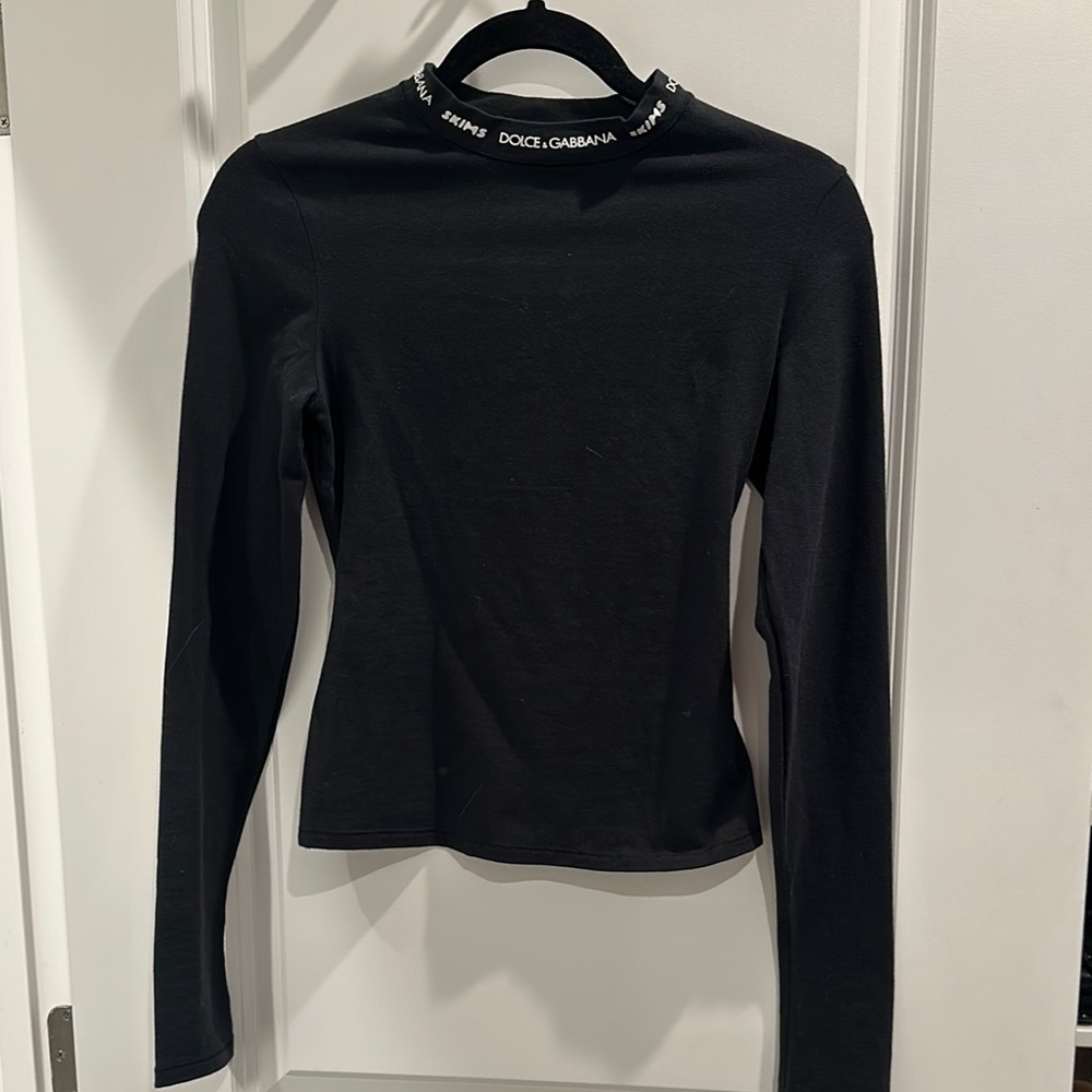Dolce & Gabbana Black Long Sleeve Top